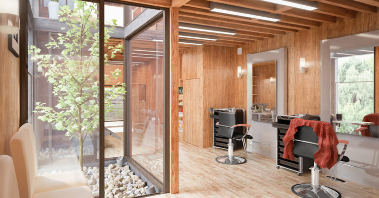 スタイリングチェアと鏡2